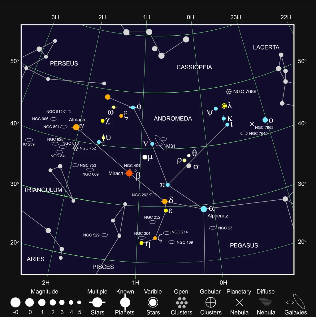 Andromeda Star Map