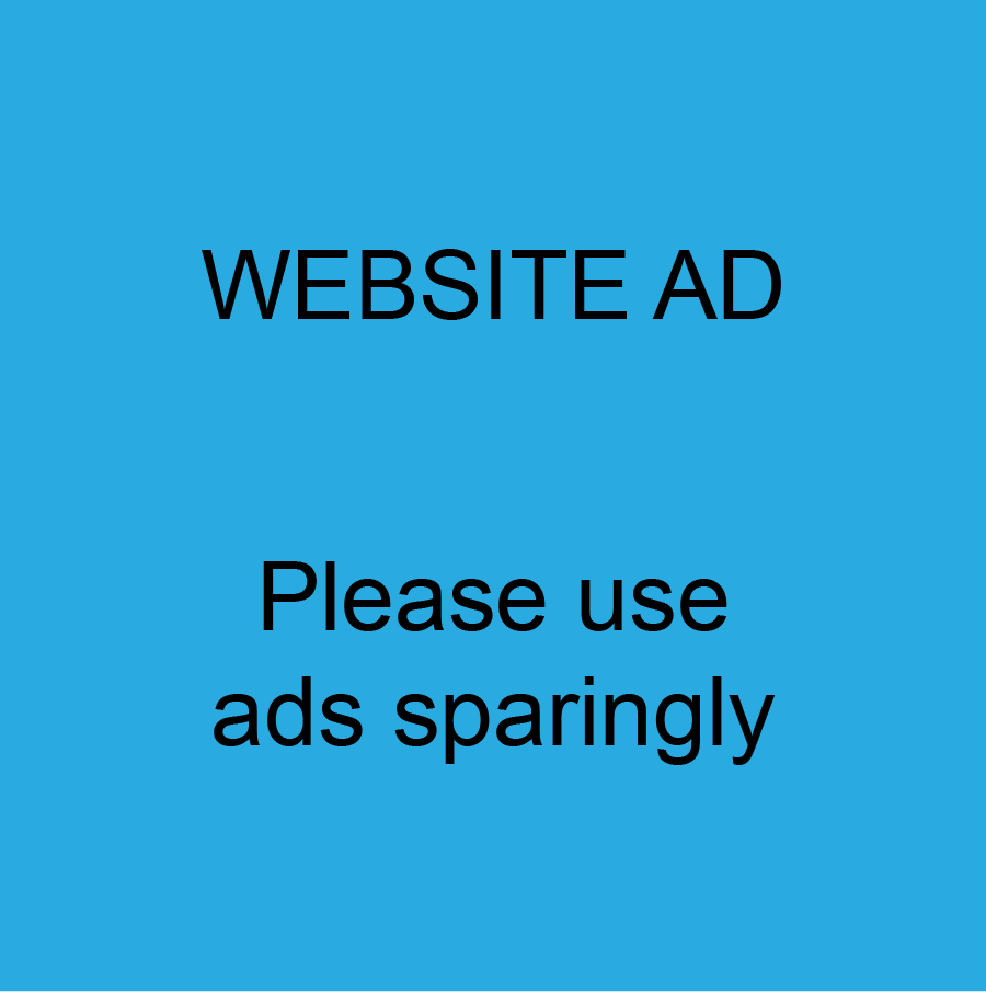 website ads. please use ads sparingly